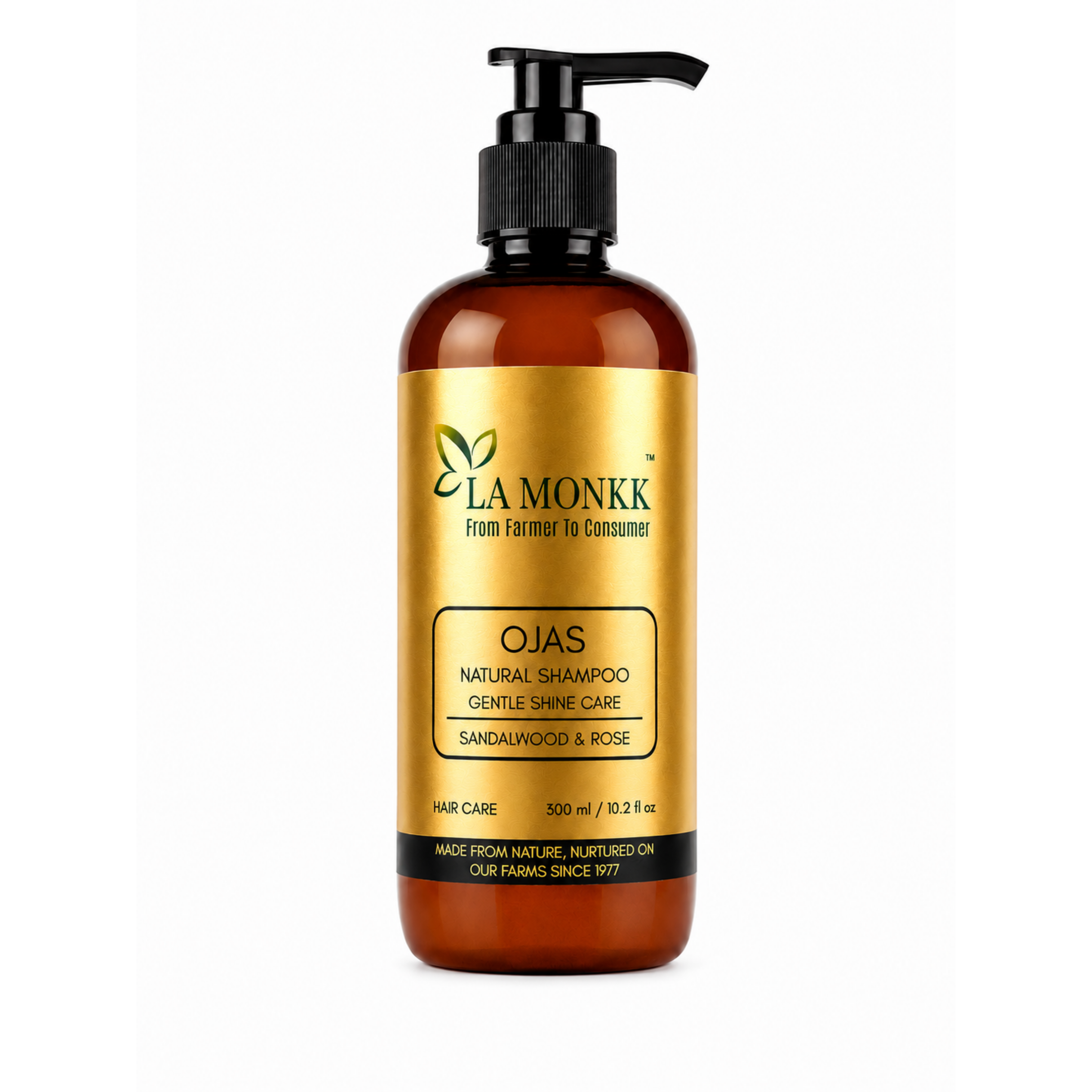 OJAS-SHAMPOO-_300ML- Ojas Natural Shampoo - Sandalwood & Rose - Image 1
