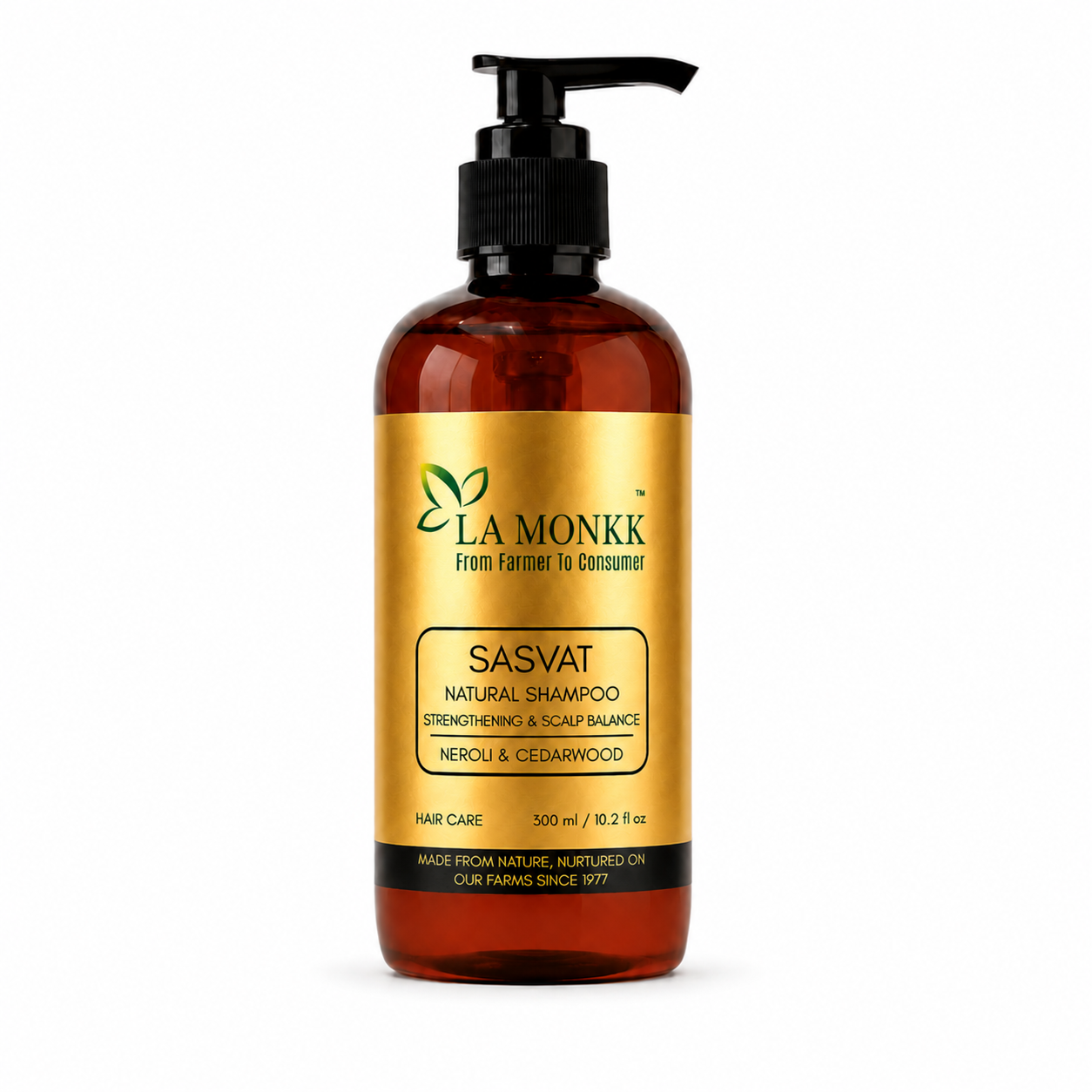 Sasvat-Shampoo-300ml Sasvat Natural Shampoo - Neroli & Cedarwood - Image 1