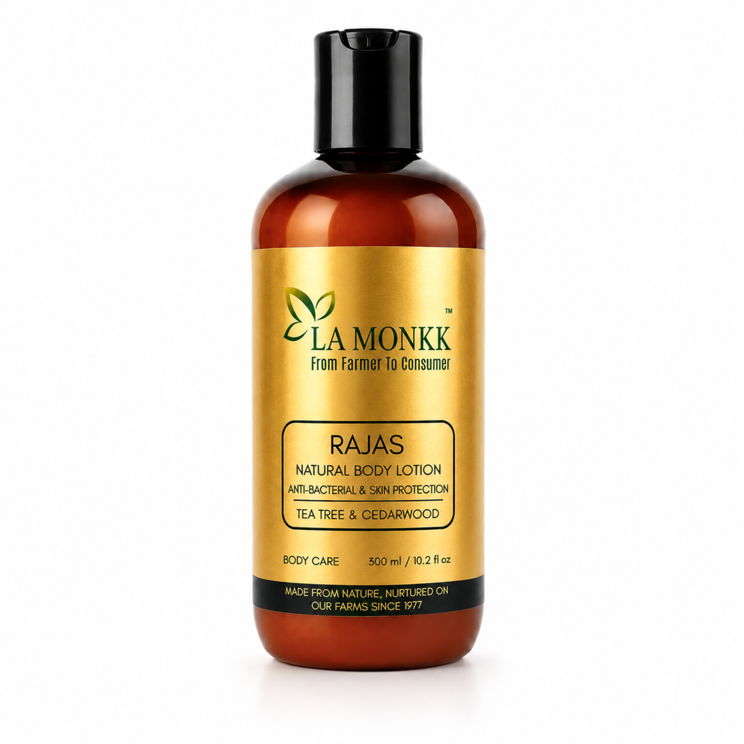 rajas-Body-Lotion_300ML Rajas Natural Body Lotion - Tea Tree & Cedarwood - Image 1
