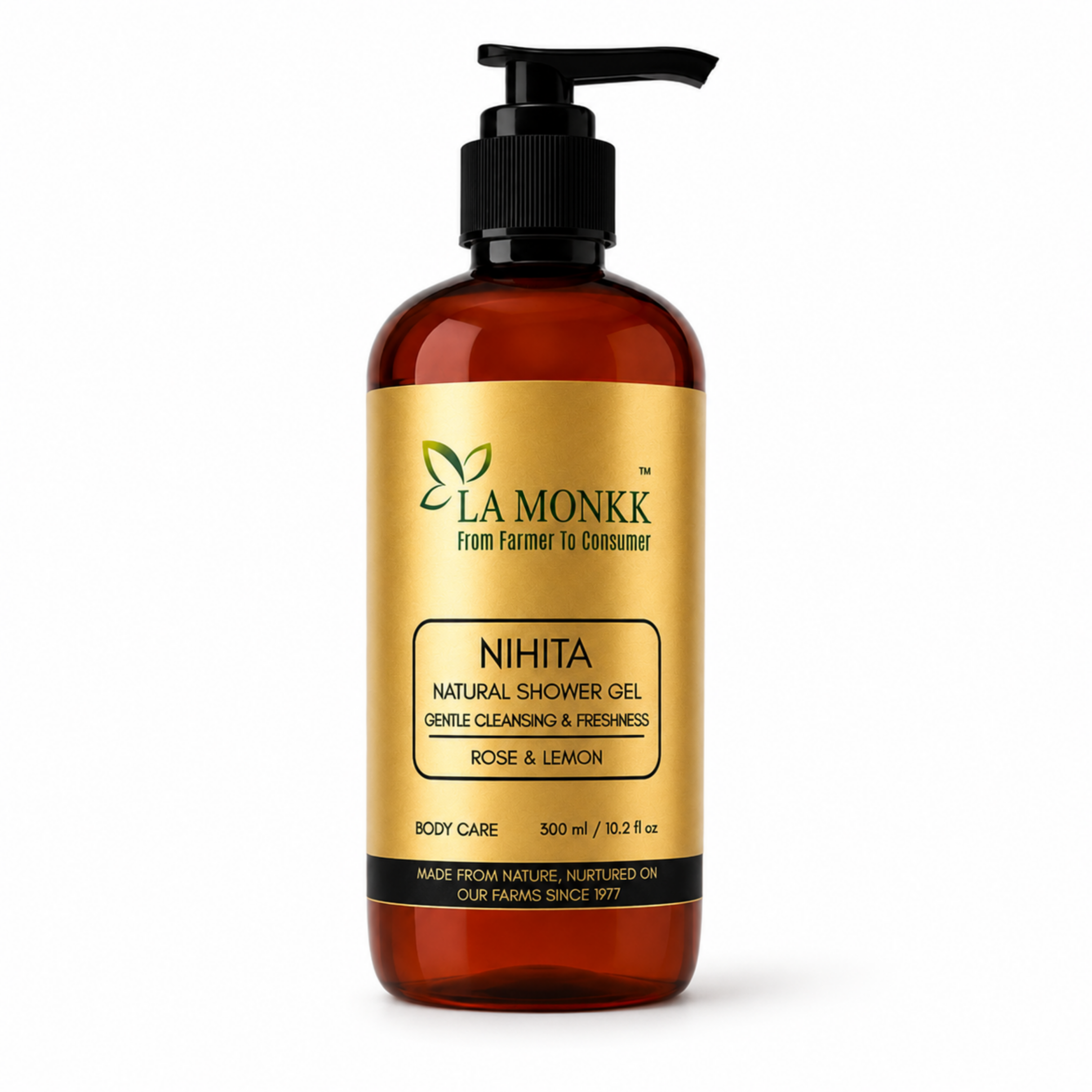Nihita-shower-gel_300ml Nihita Natural Shower Gel - Rose & Lemon - Image 1